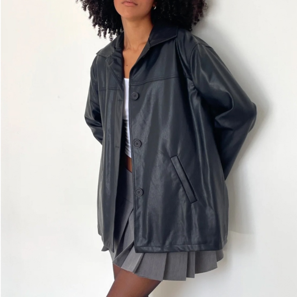 Motel Rocks Leather Jacket in PU black